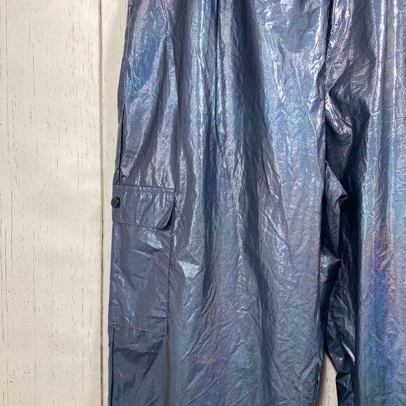 Victorias Secret VSX Sport Cargo Shine Jogger Track Pants Teal Blue - Picture 6 of 16